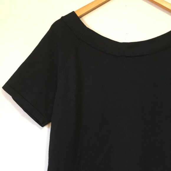 Tall Girl Soft Black Knit Short Sleeve Sweater Top - Picture 6 of 12